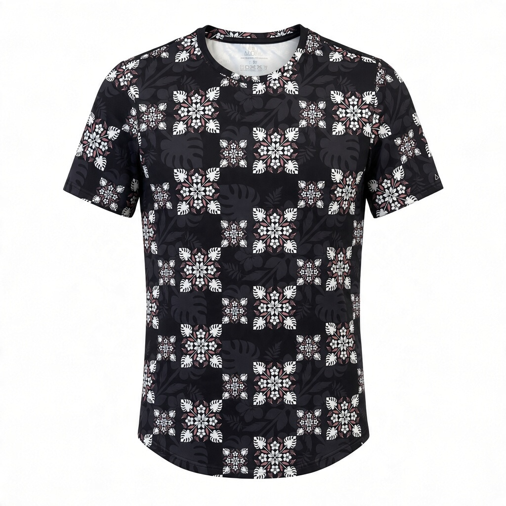 Orchid Quilt Curve Tee
