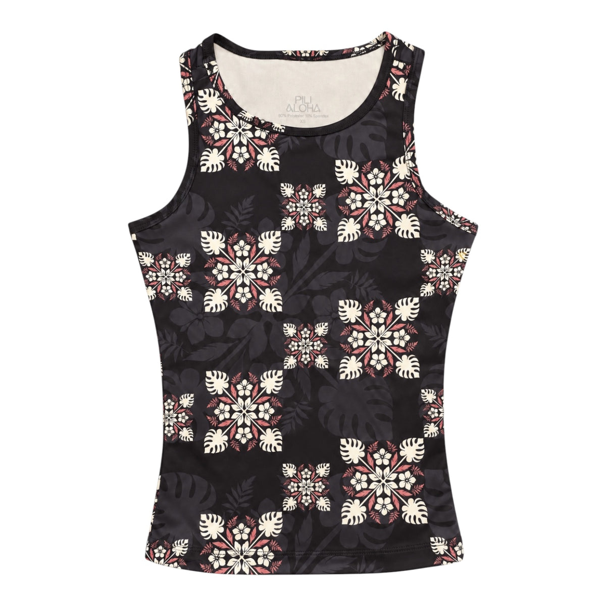 Orchid Quilt High Neck Tank